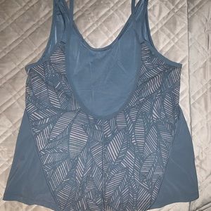 Blue/Gray Lululemon Sheer Low Bank Tank Too